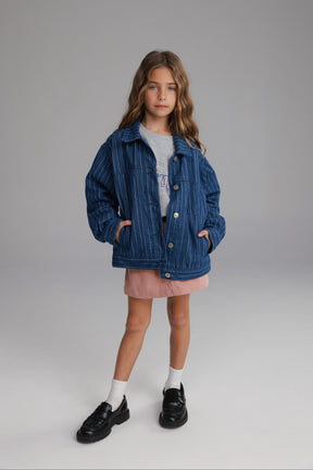 ג'קט ג'ינס קיארה כחול כהה