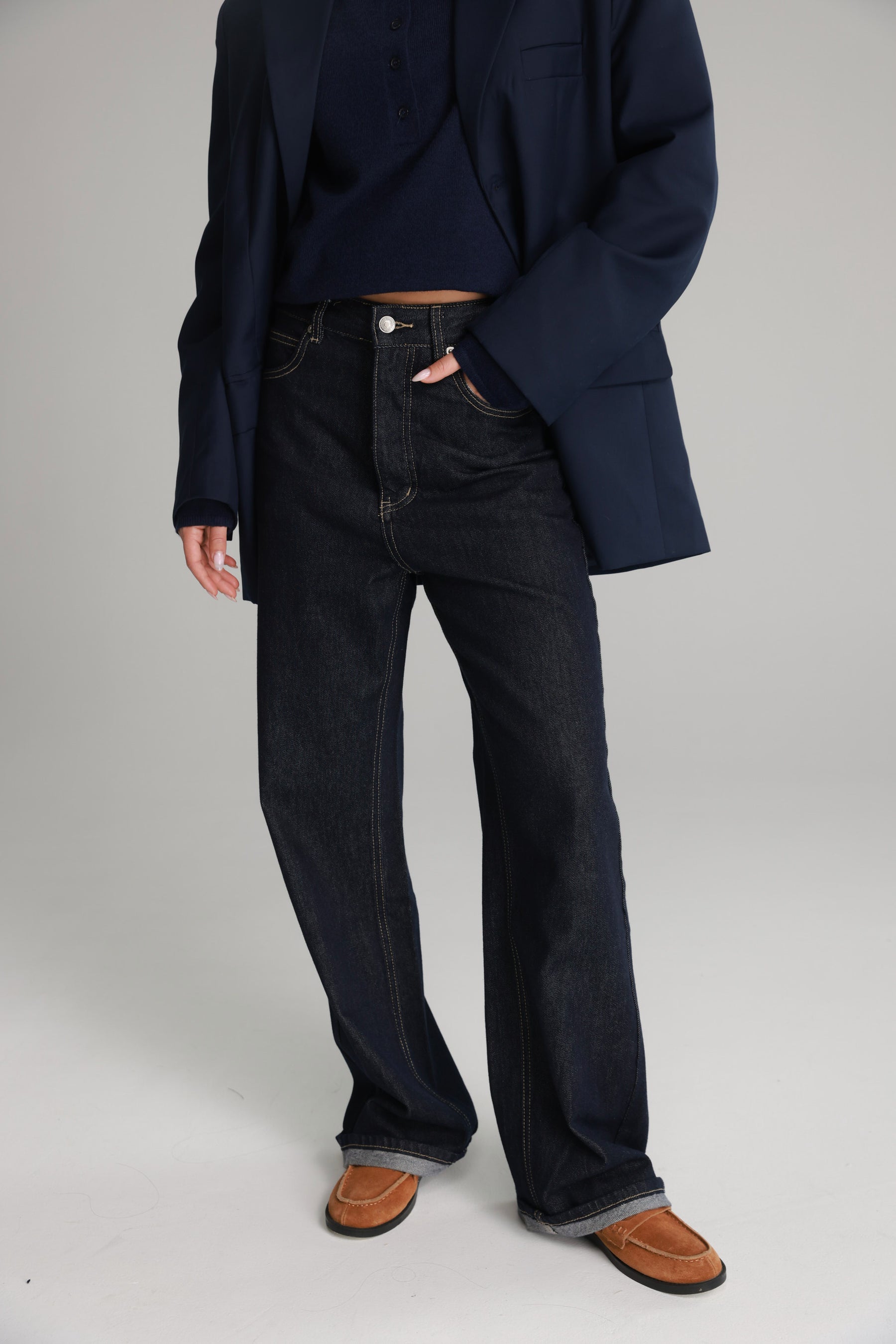 ג'ינס אנני כחול כהה