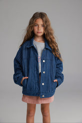 ג'קט ג'ינס קיארה כחול כהה