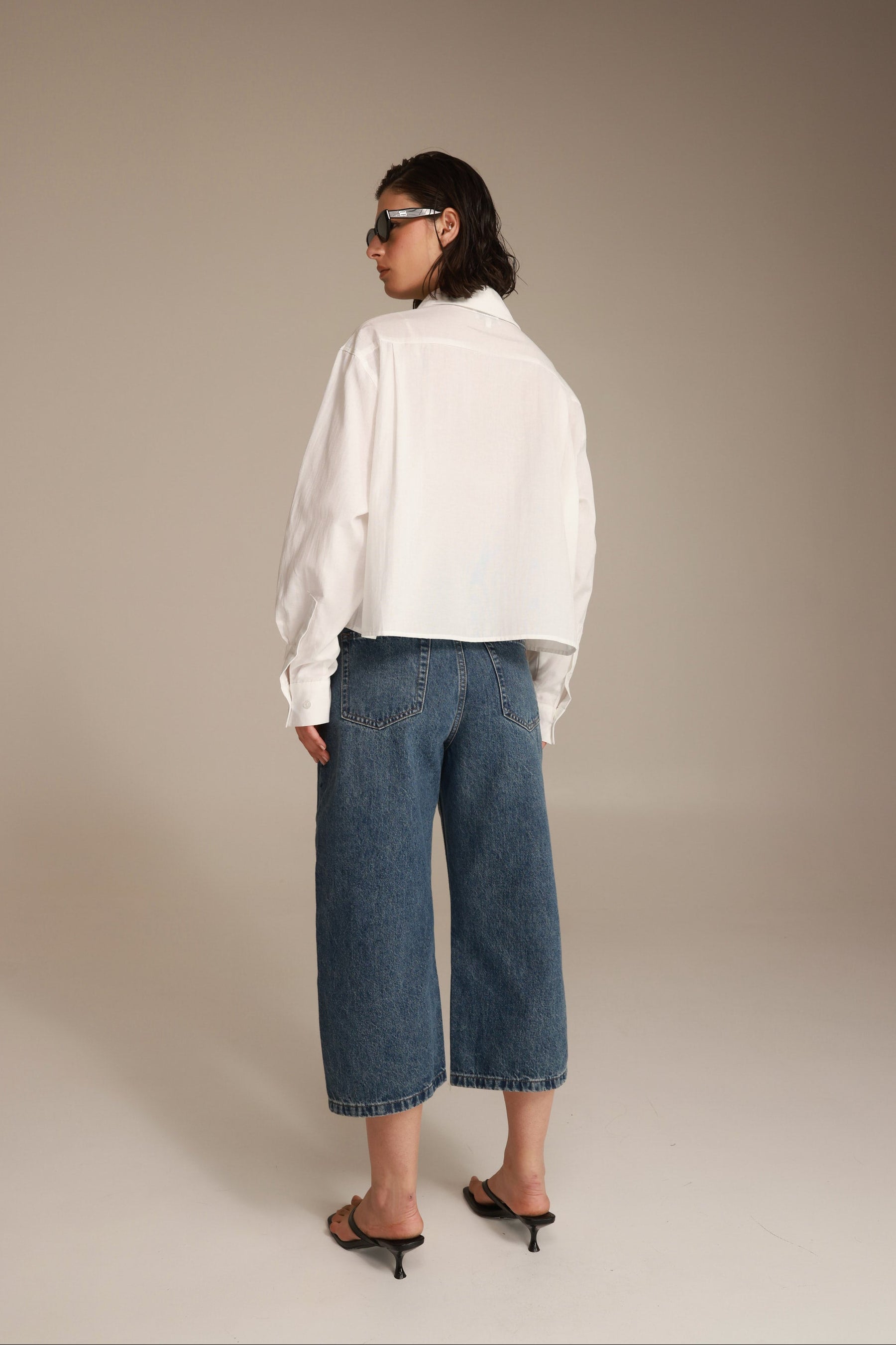 חולצת סילבר מכופתרת לבנה