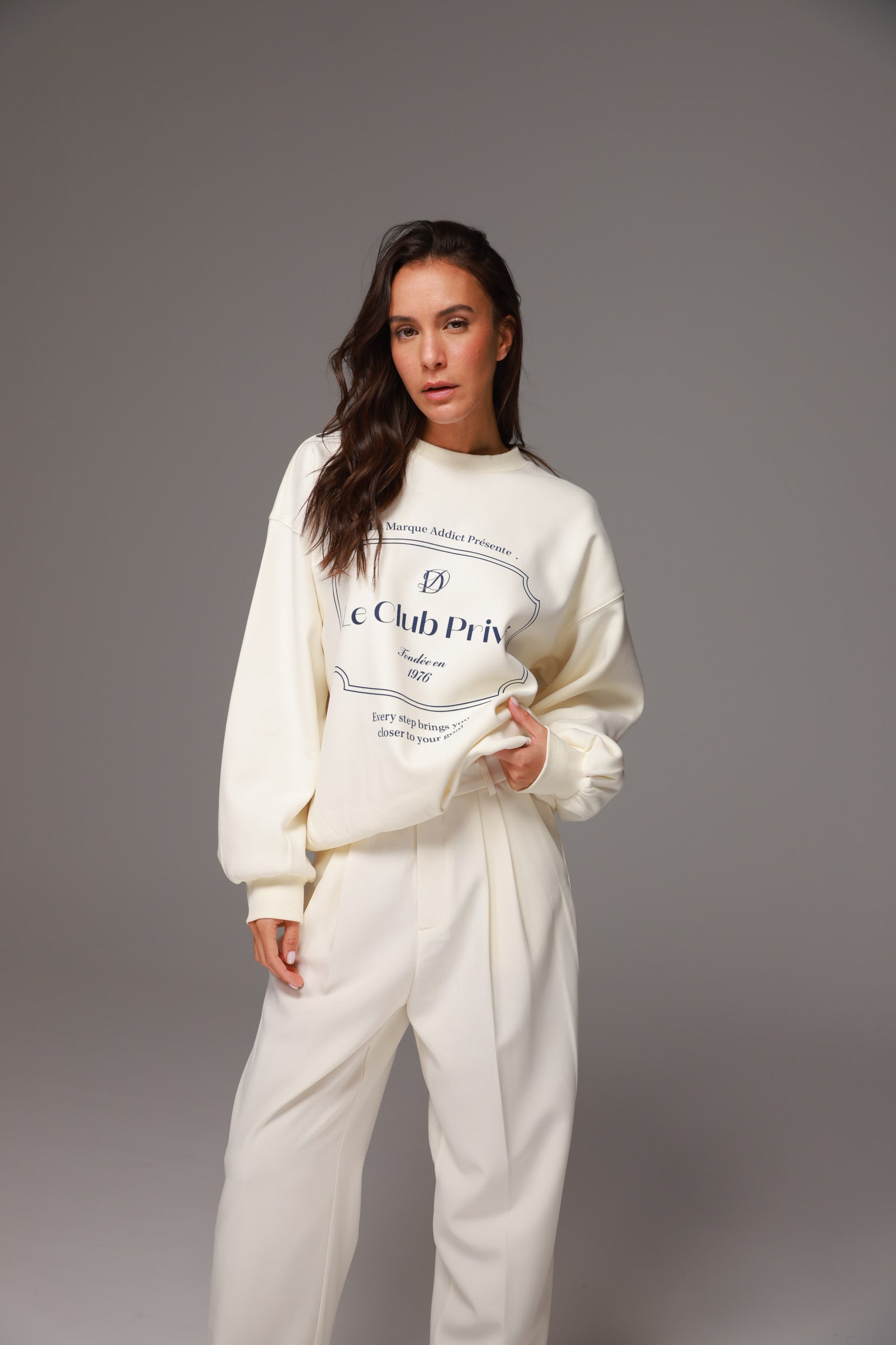 סוויטשירט קליבלנד שמנת