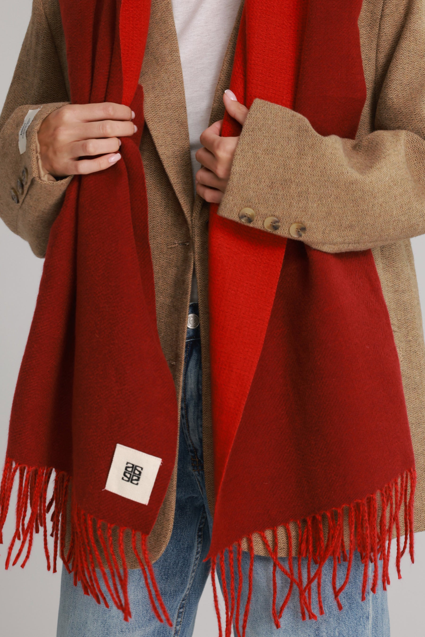 צעיף ברטו אדום