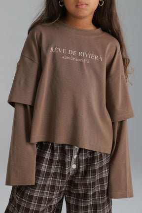 חולצת מוני חומה