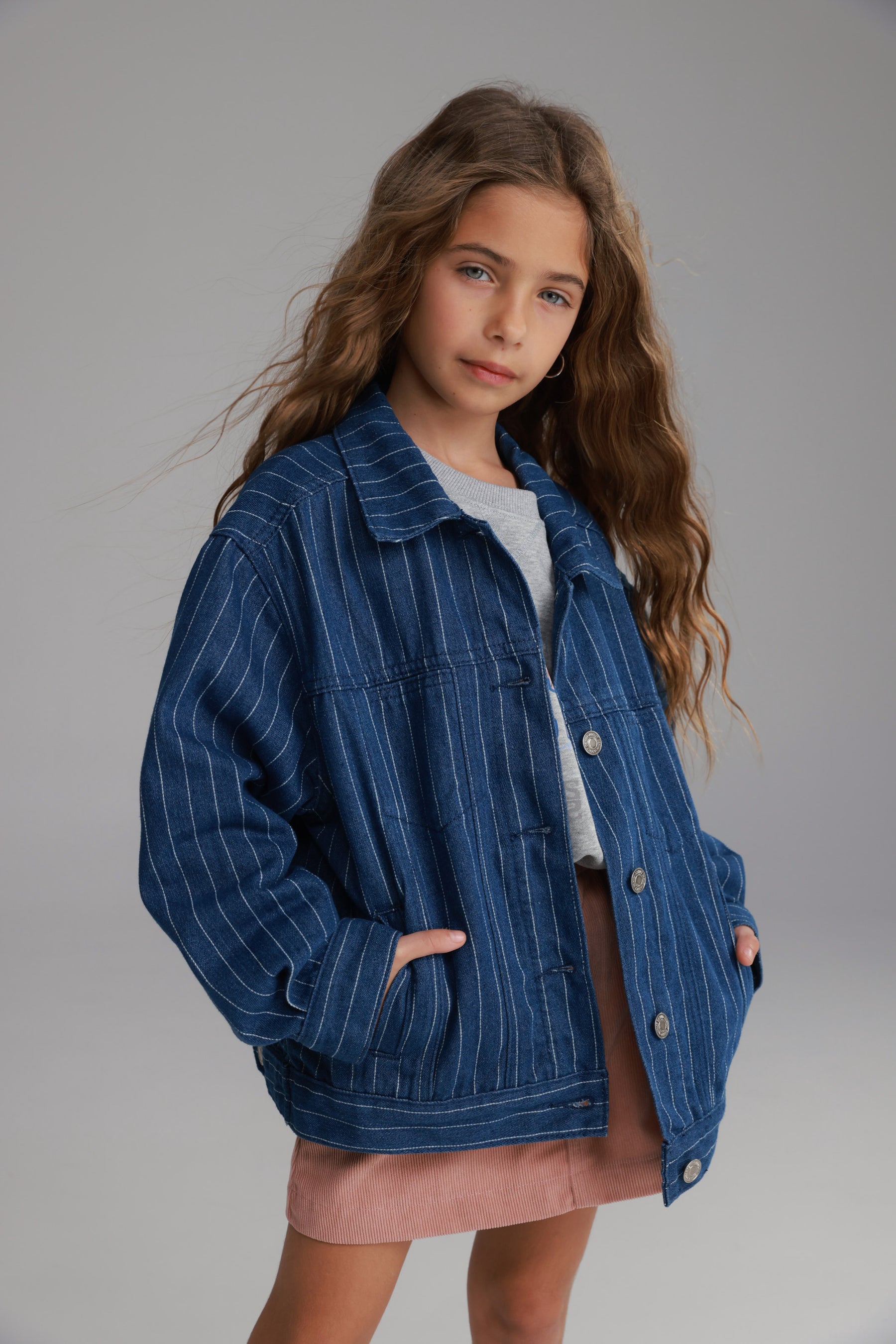 ג'קט ג'ינס קיארה כחול כהה