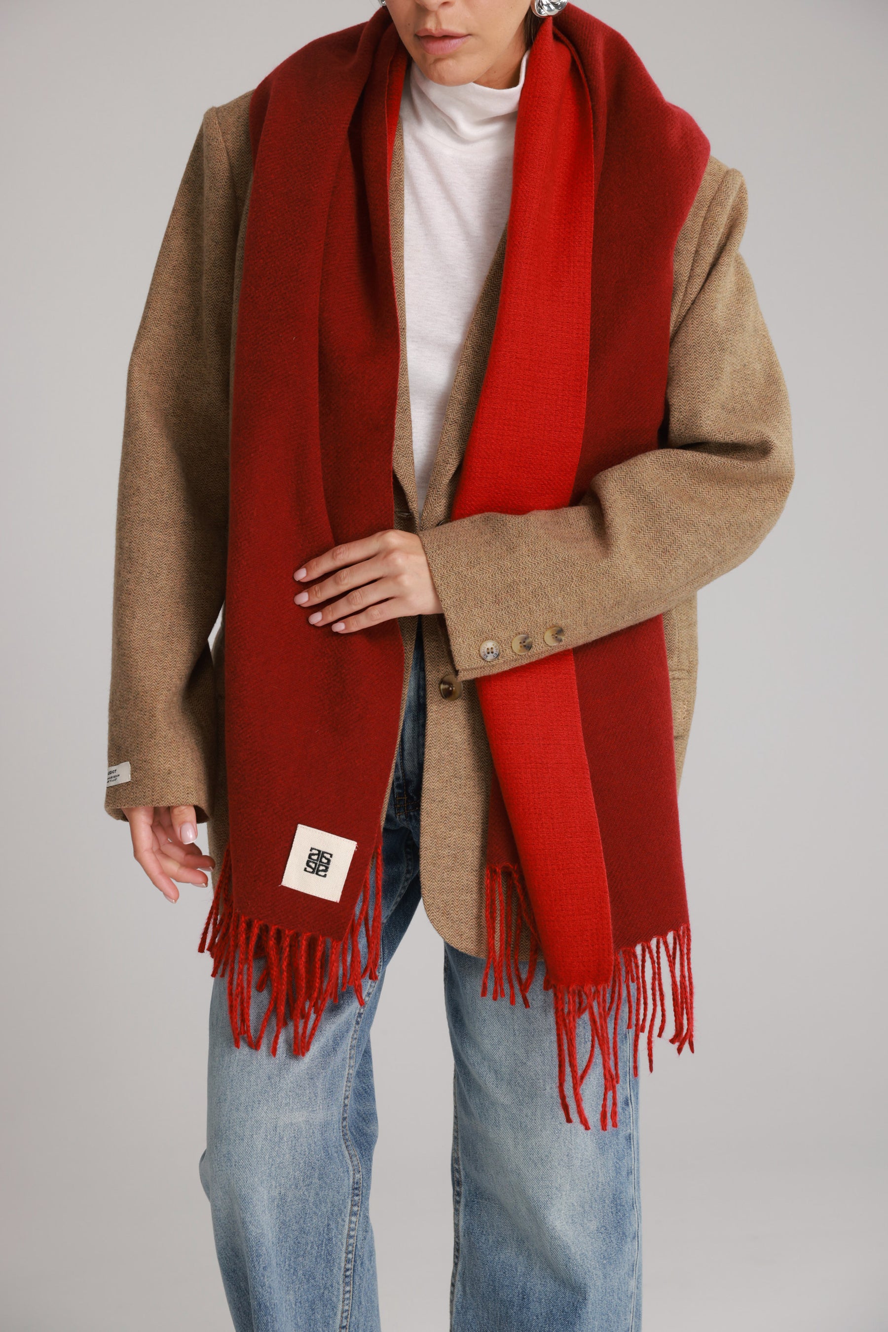 צעיף ברטו אדום