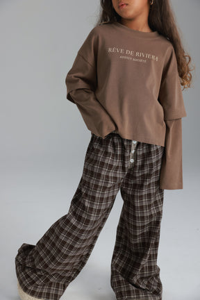 חולצת מוני חומה