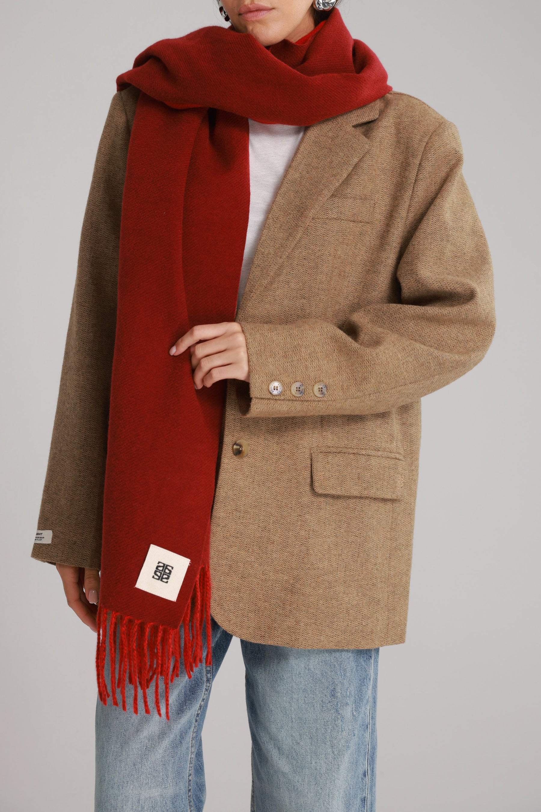 צעיף ברטו אדום