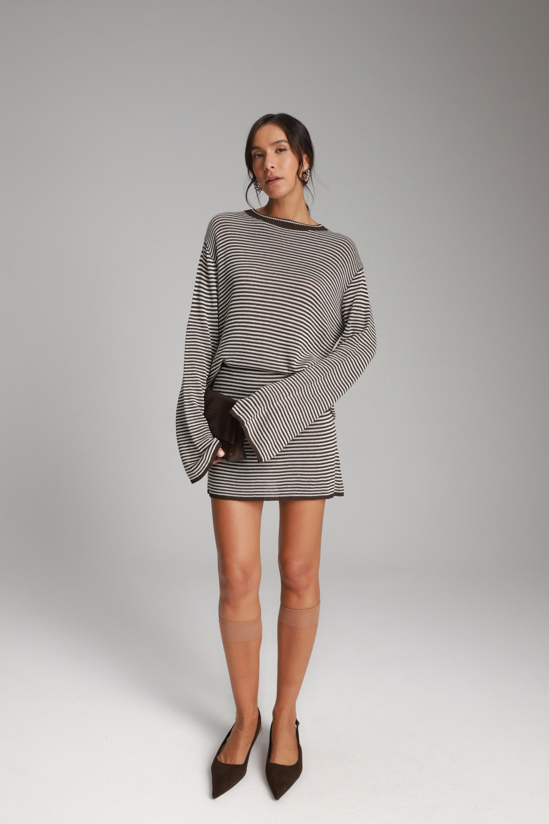 חליפת קיילי חום/שמנת