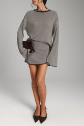 חליפת קיילי חום/שמנת