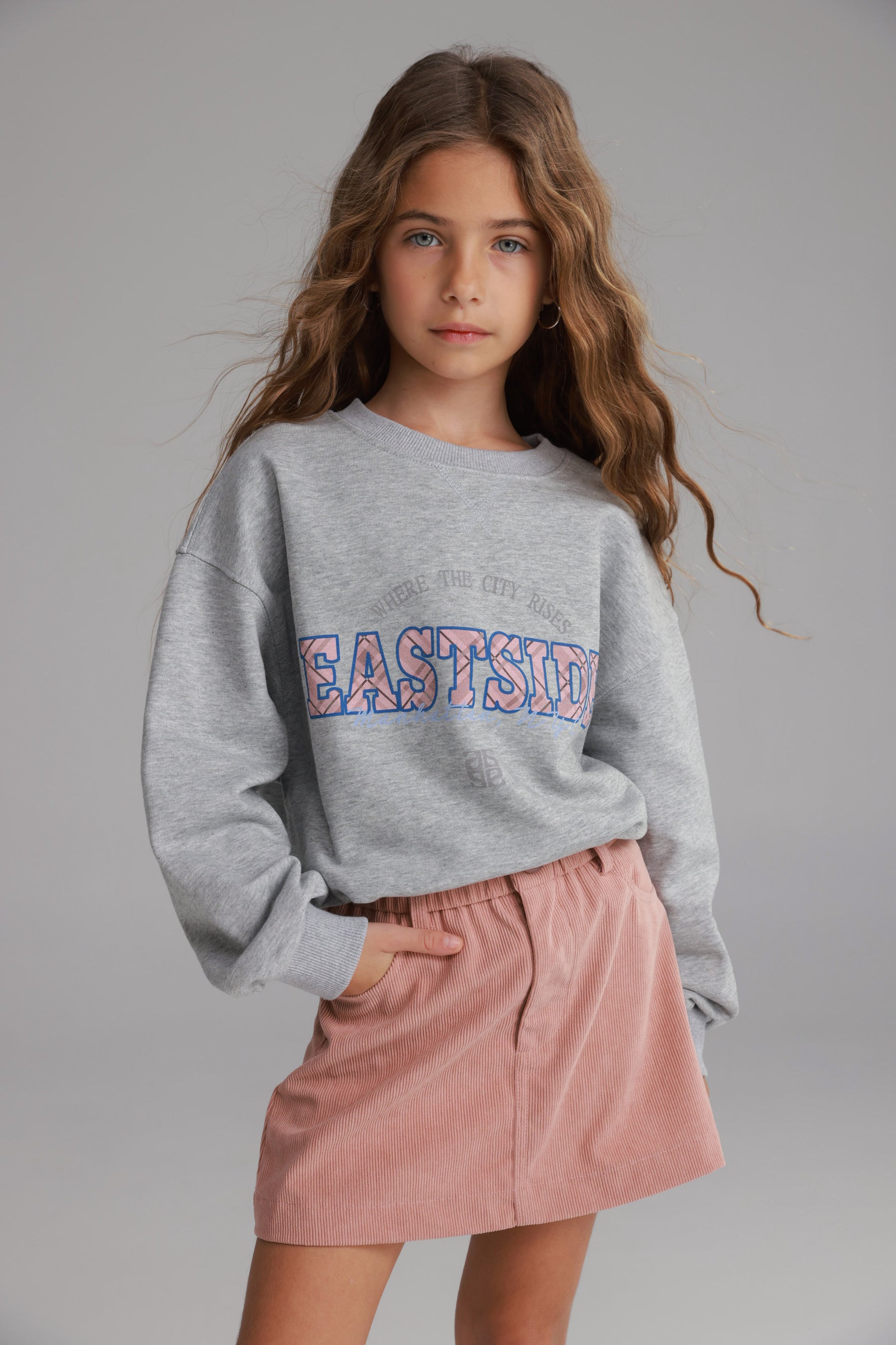 סוויטשירט ג'ין אפור