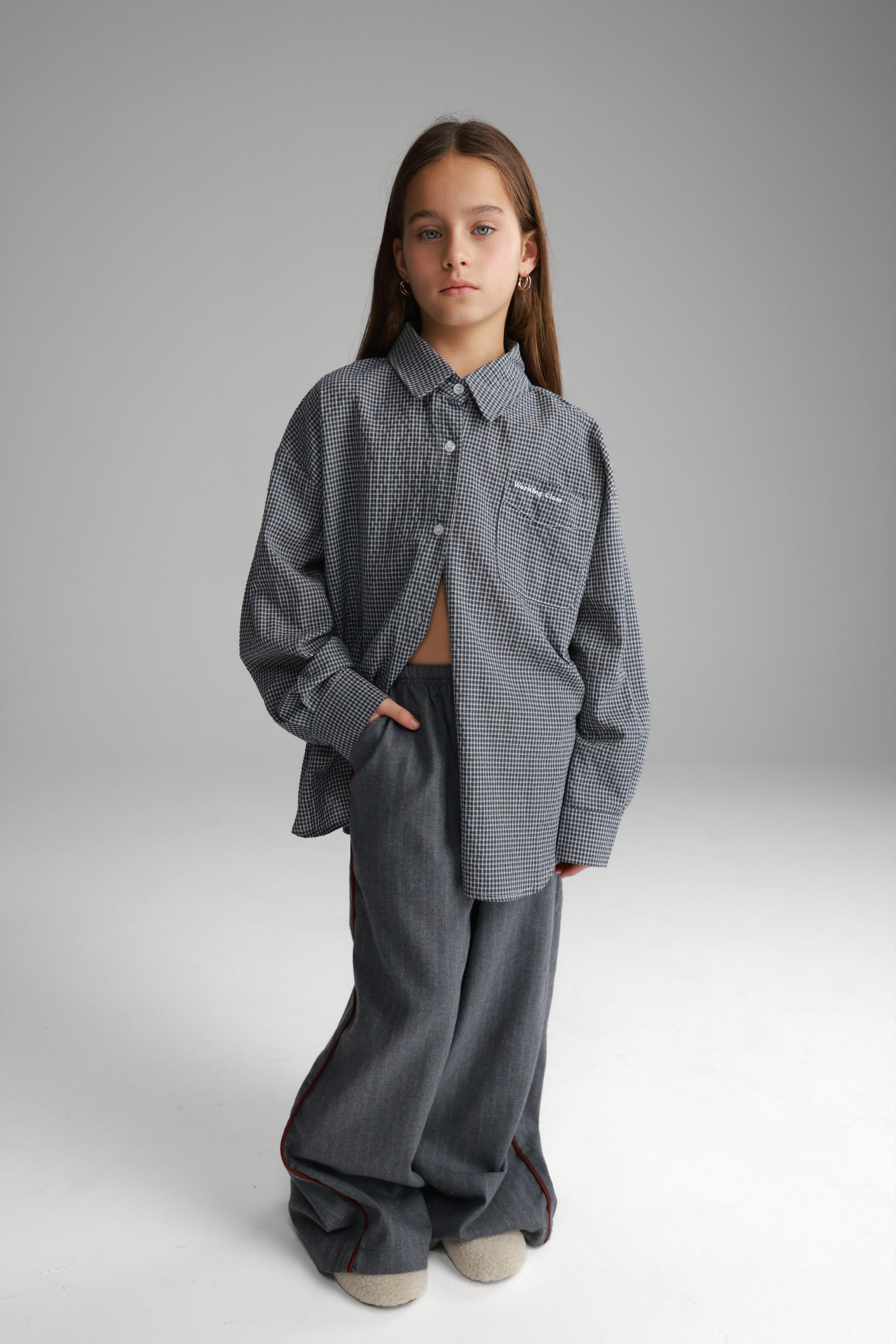 חולצת נורת' מכופתרת נייבי