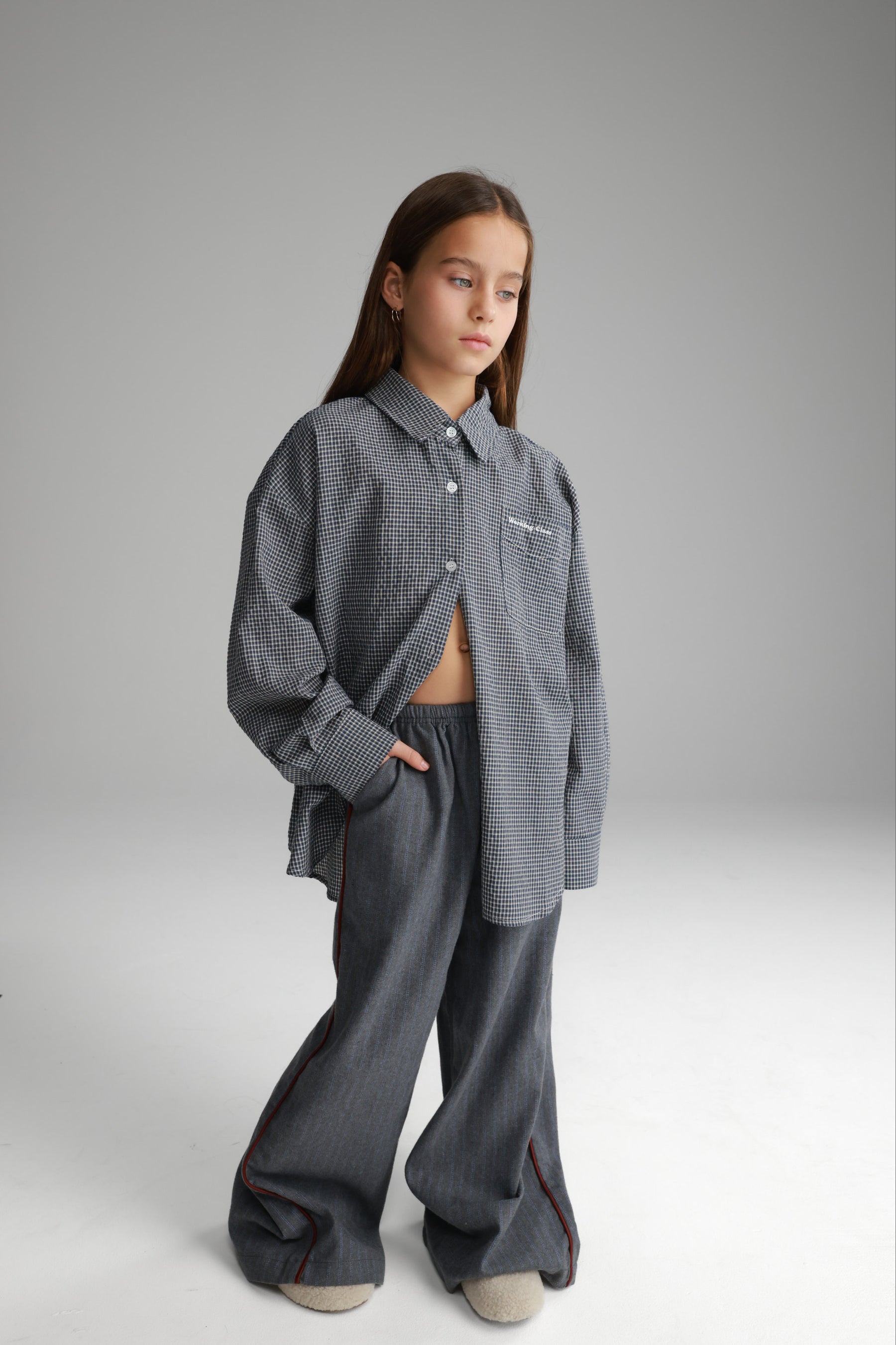 חולצת נורת' מכופתרת נייבי