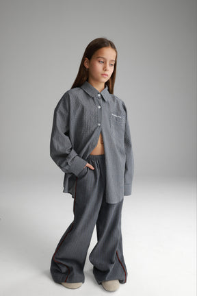 חולצת נורת' מכופתרת נייבי