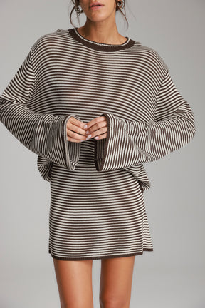 חליפת קיילי חום/שמנת