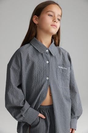 חולצת נורת' מכופתרת נייבי