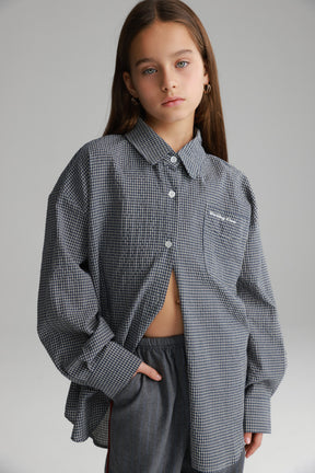 חולצת נורת' מכופתרת נייבי