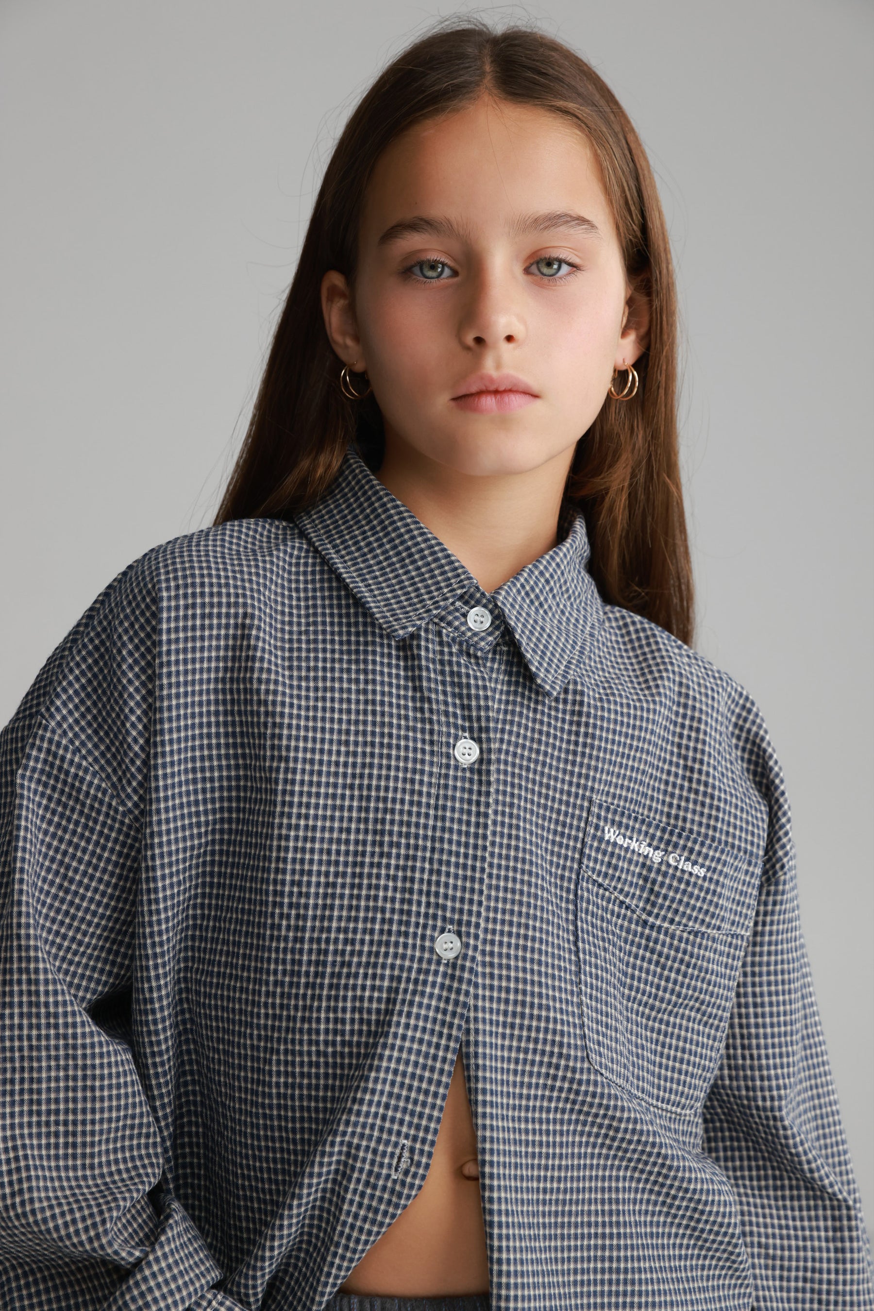 חולצת נורת' מכופתרת נייבי