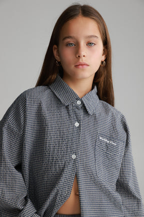 חולצת נורת' מכופתרת נייבי