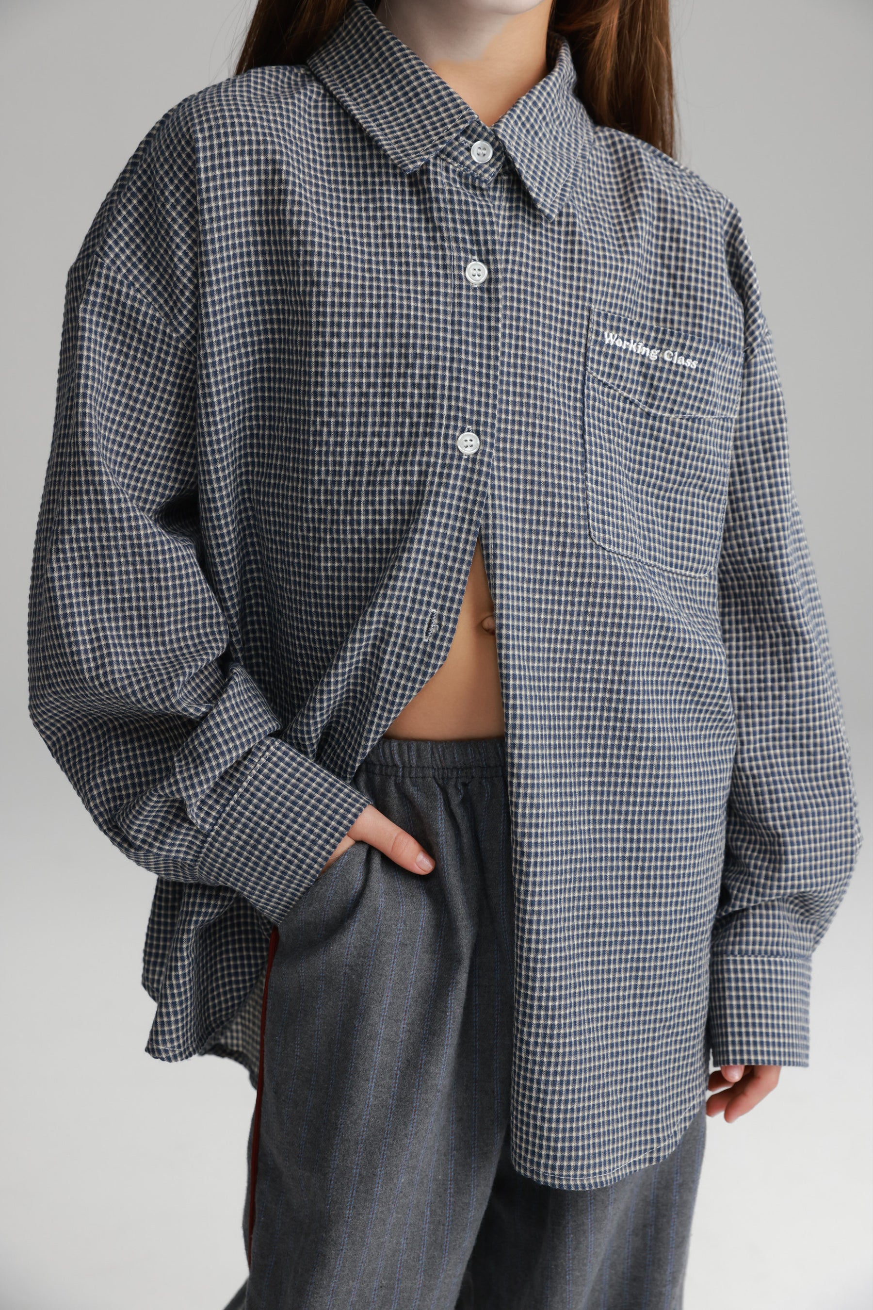 חולצת נורת' מכופתרת נייבי