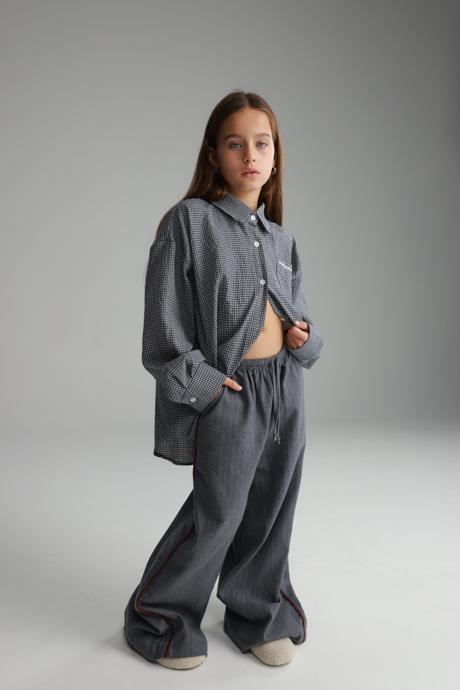 מכנסי אשלי אפורים