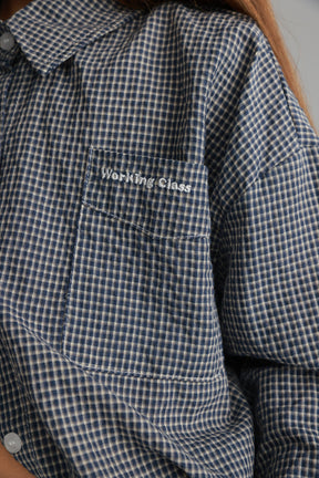 חולצת נורת' מכופתרת נייבי