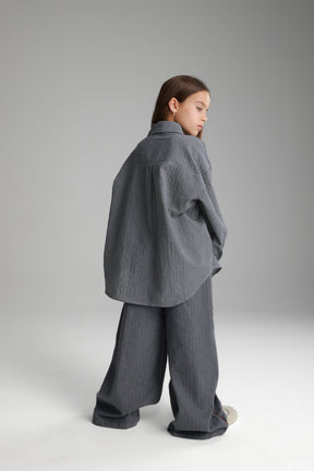 חולצת נורת' מכופתרת נייבי