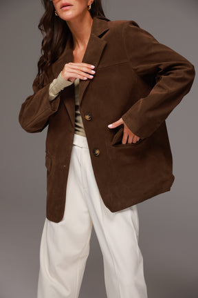 ג'קט מודי חום כהה