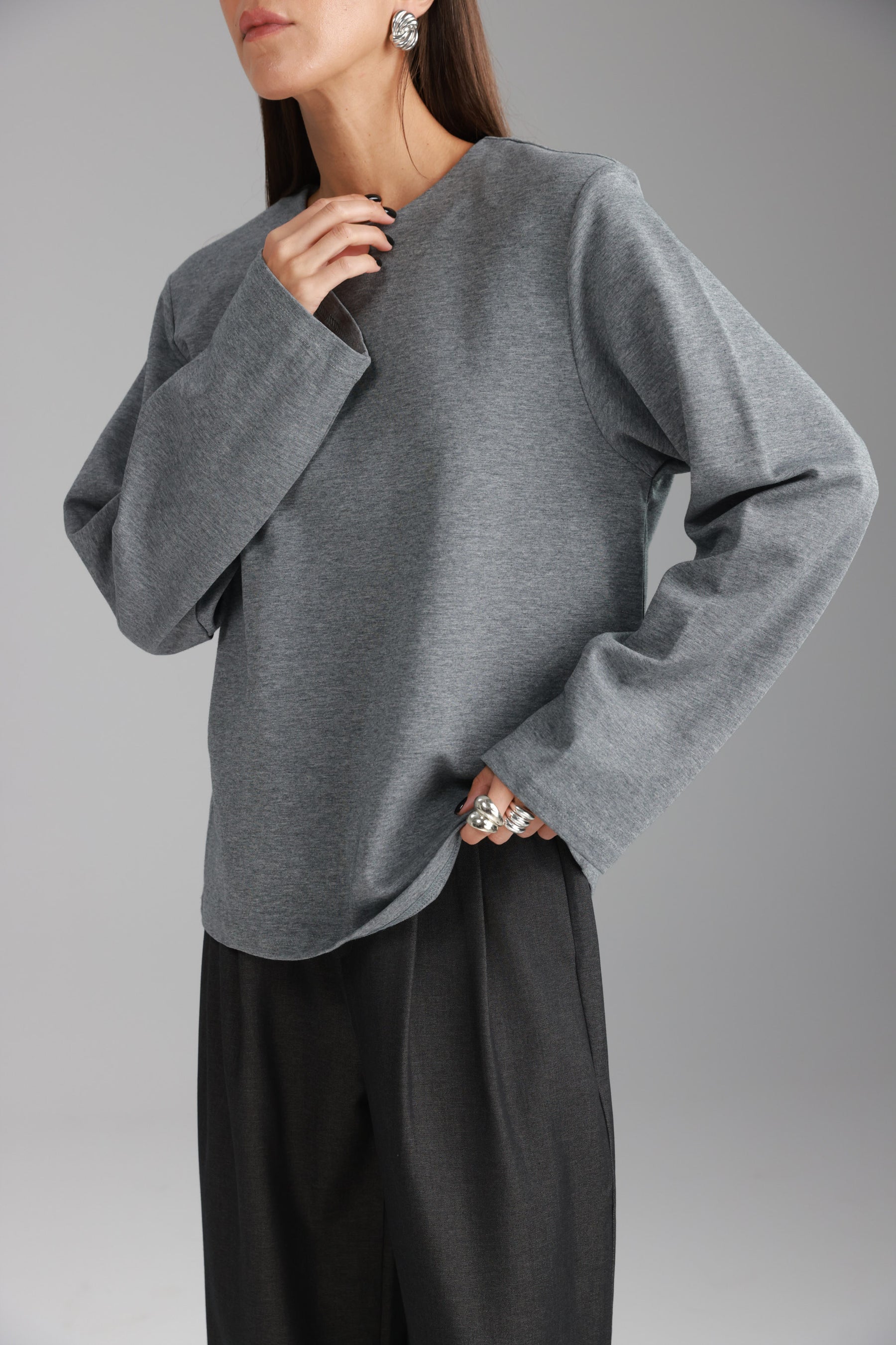 חולצת אופרי אפורה