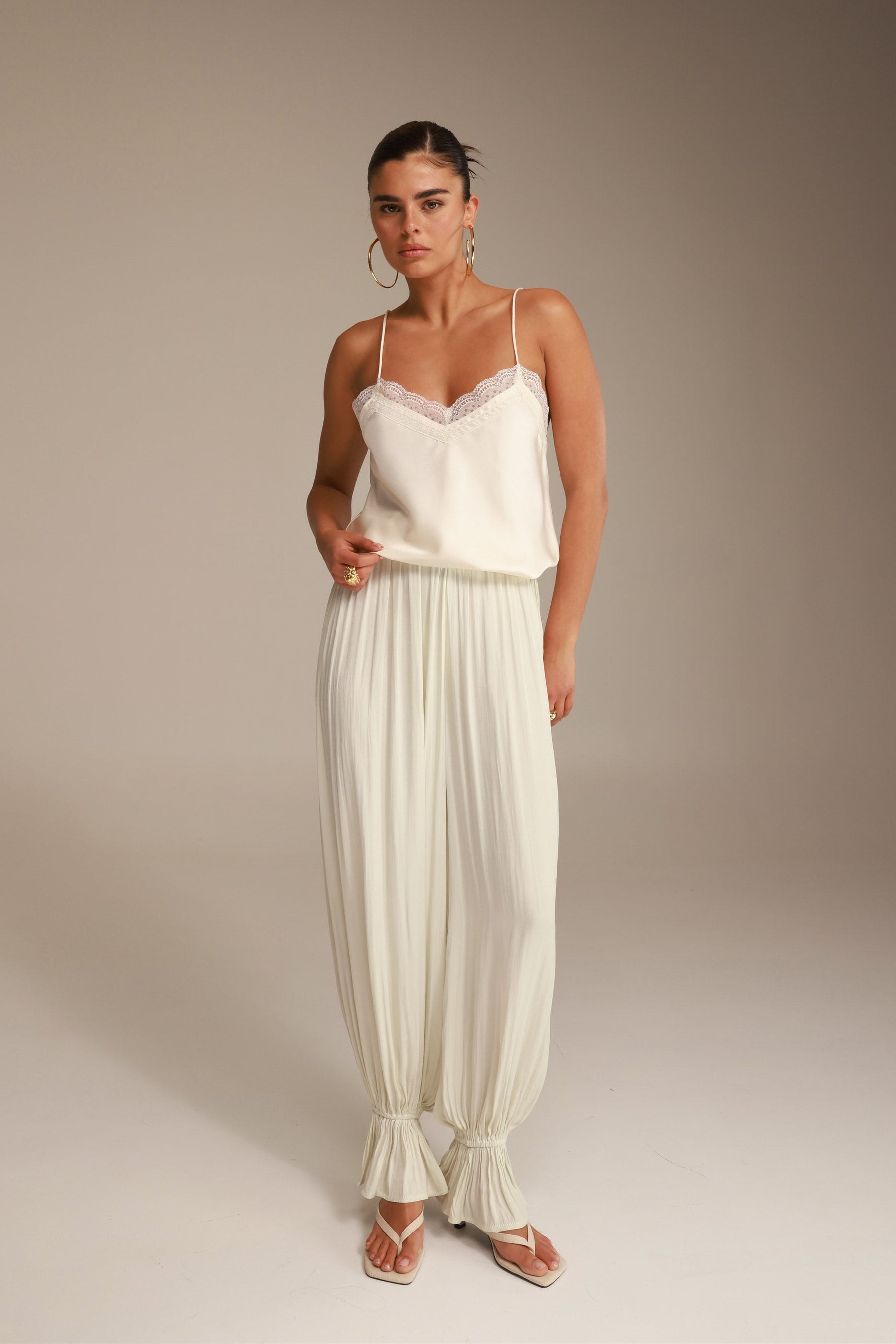 מכנסי אדיה שמנת