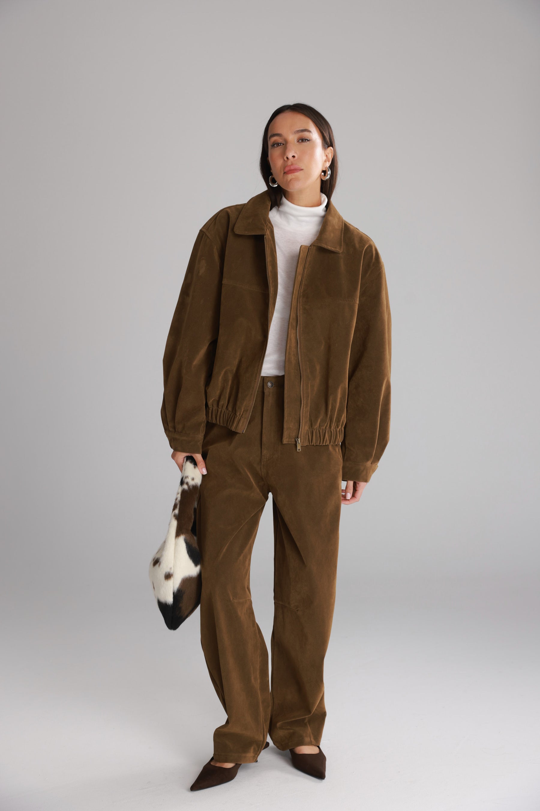 ג'קט בומבר דאלי חום בהיר