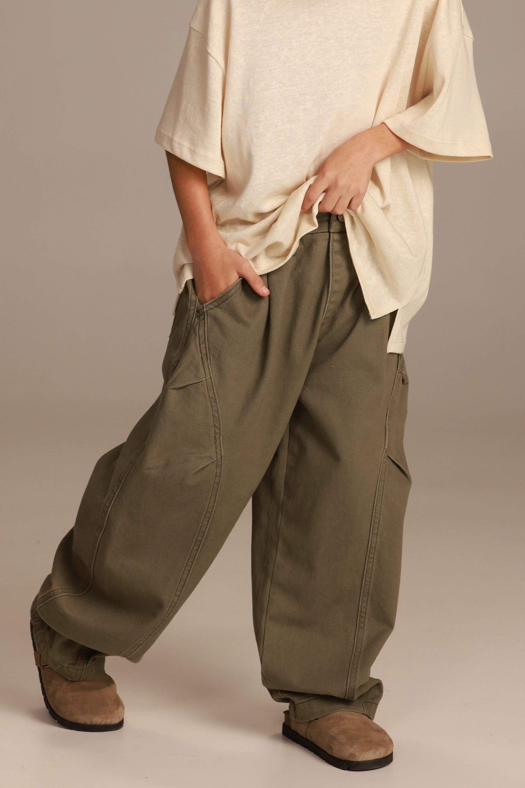 מכנסי ג'ינס מילפי חאקי