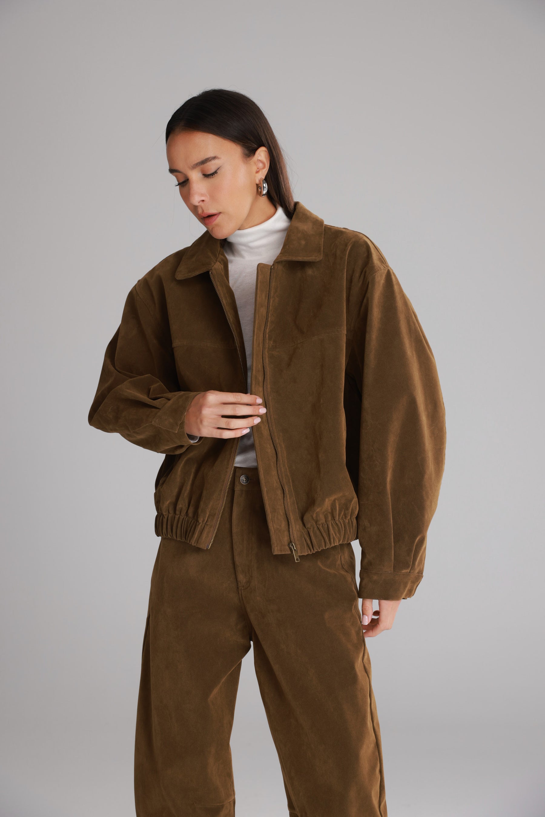 ג'קט בומבר דאלי חום בהיר