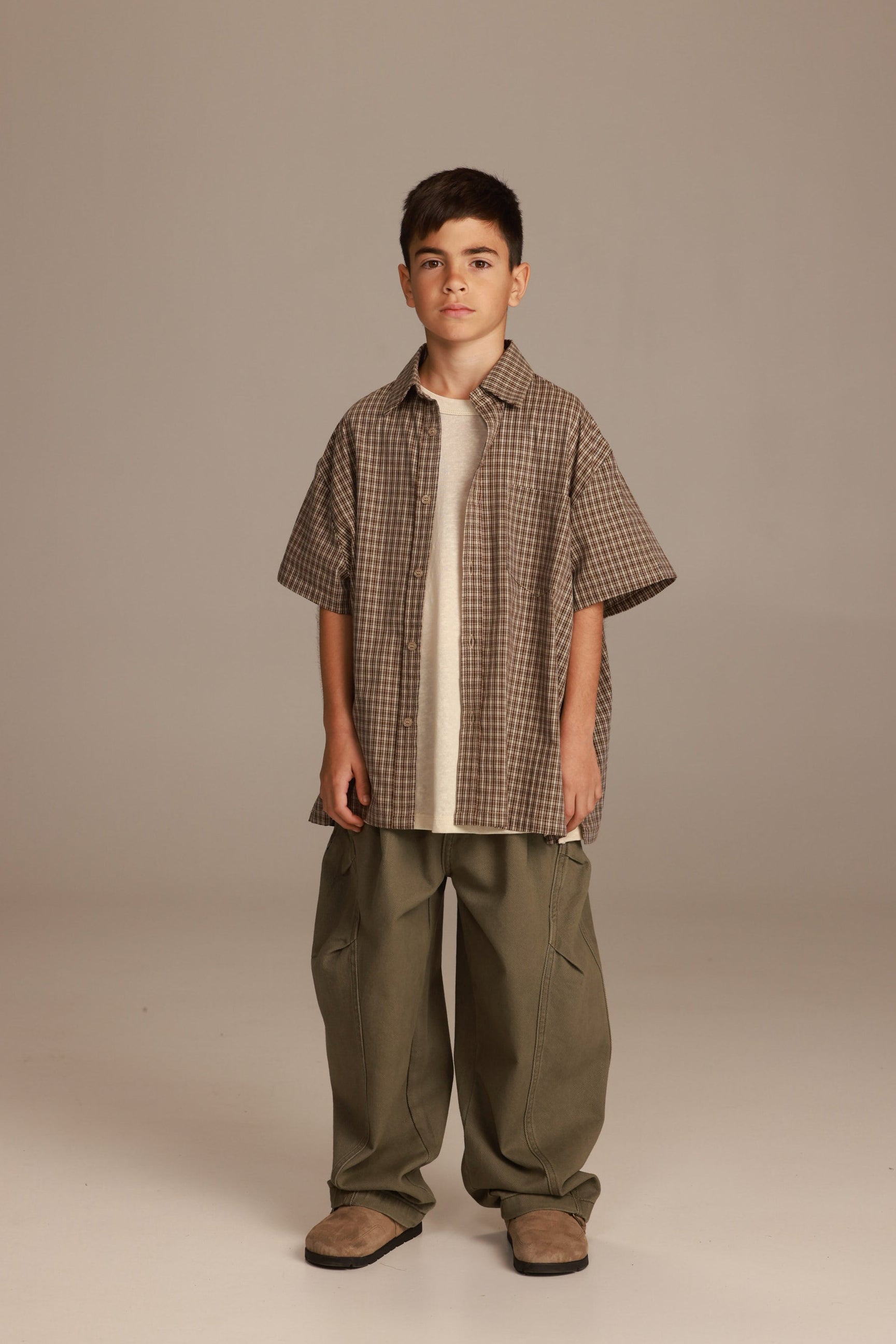 חולצת אודל מכופתרת חאקי