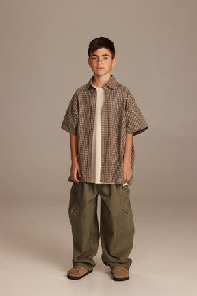 חולצת אודל מכופתרת חאקי