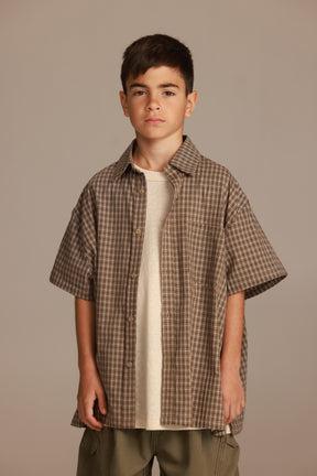 חולצת אודל מכופתרת חאקי