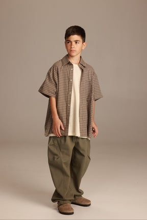 חולצת אודל מכופתרת חאקי