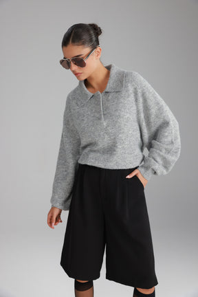 סוודר מולי אפור