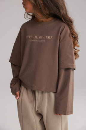 חולצת מוני חומה