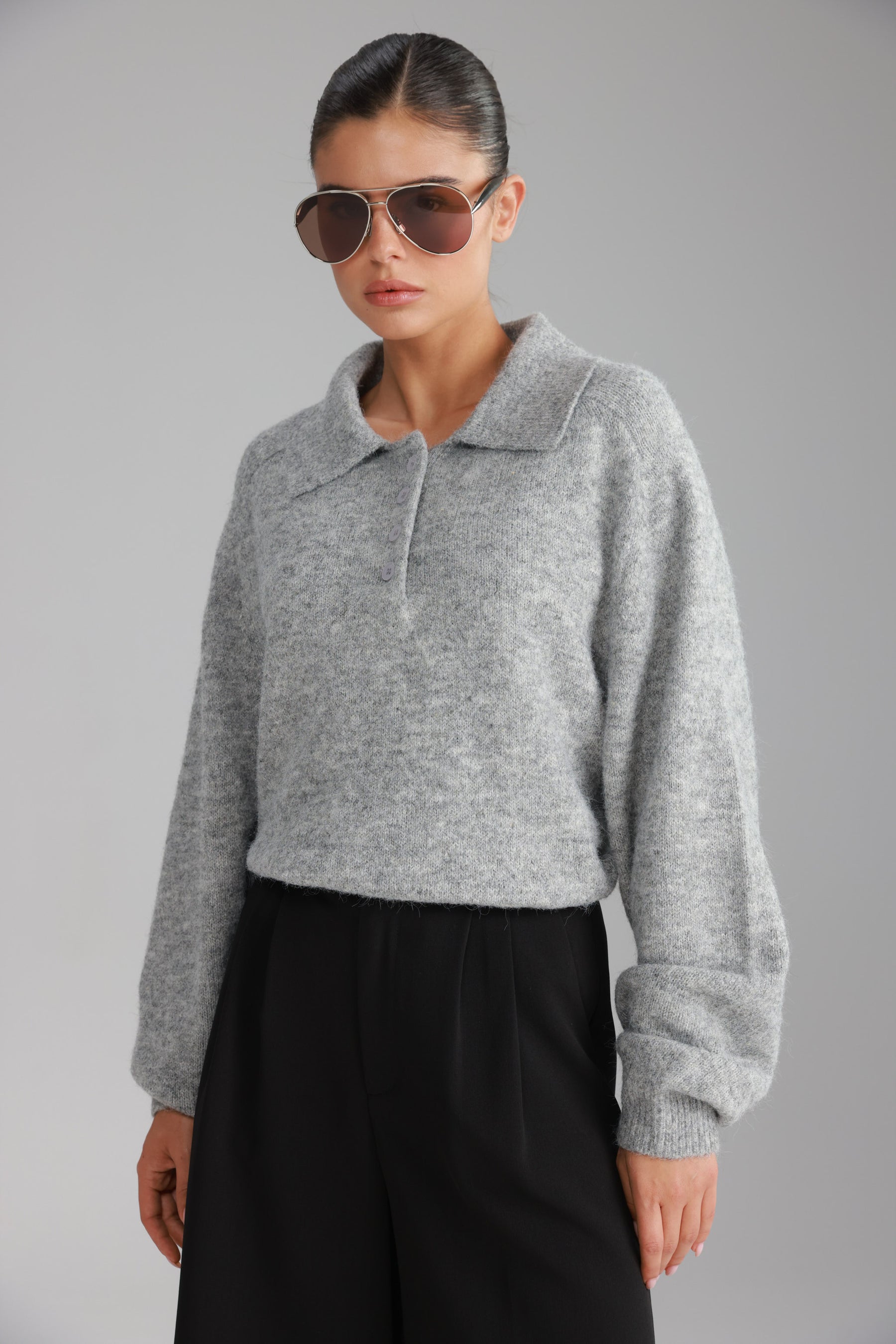 סוודר מולי אפור