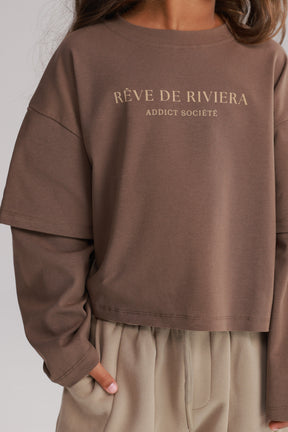 חולצת מוני חומה