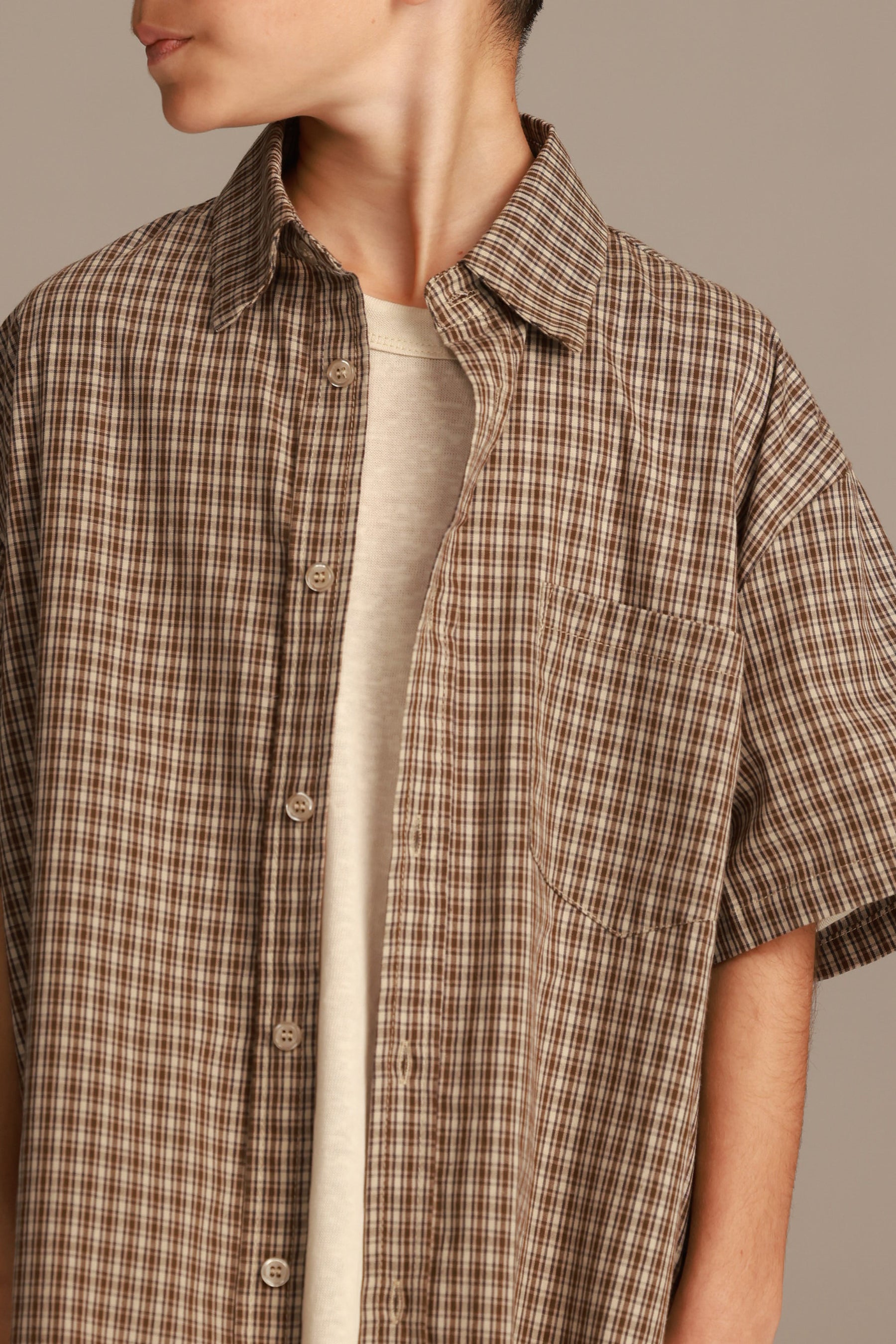 חולצת אודל מכופתרת חאקי