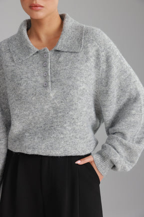 סוודר מולי אפור