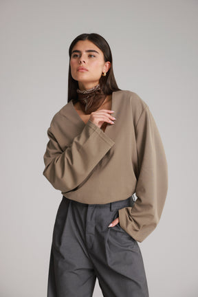 חולצת פרטון חאקי