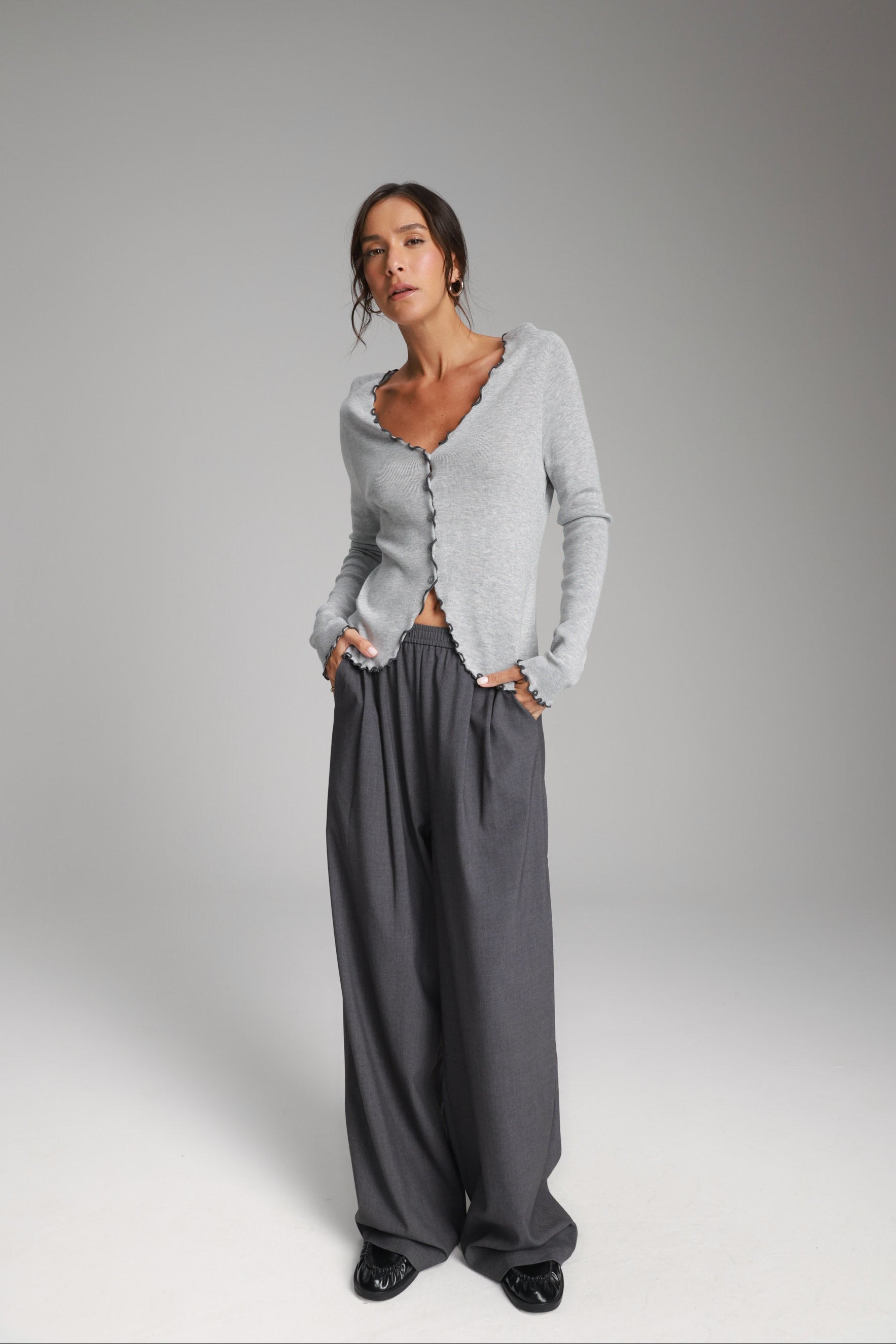 מכנסי קתרין אפורים