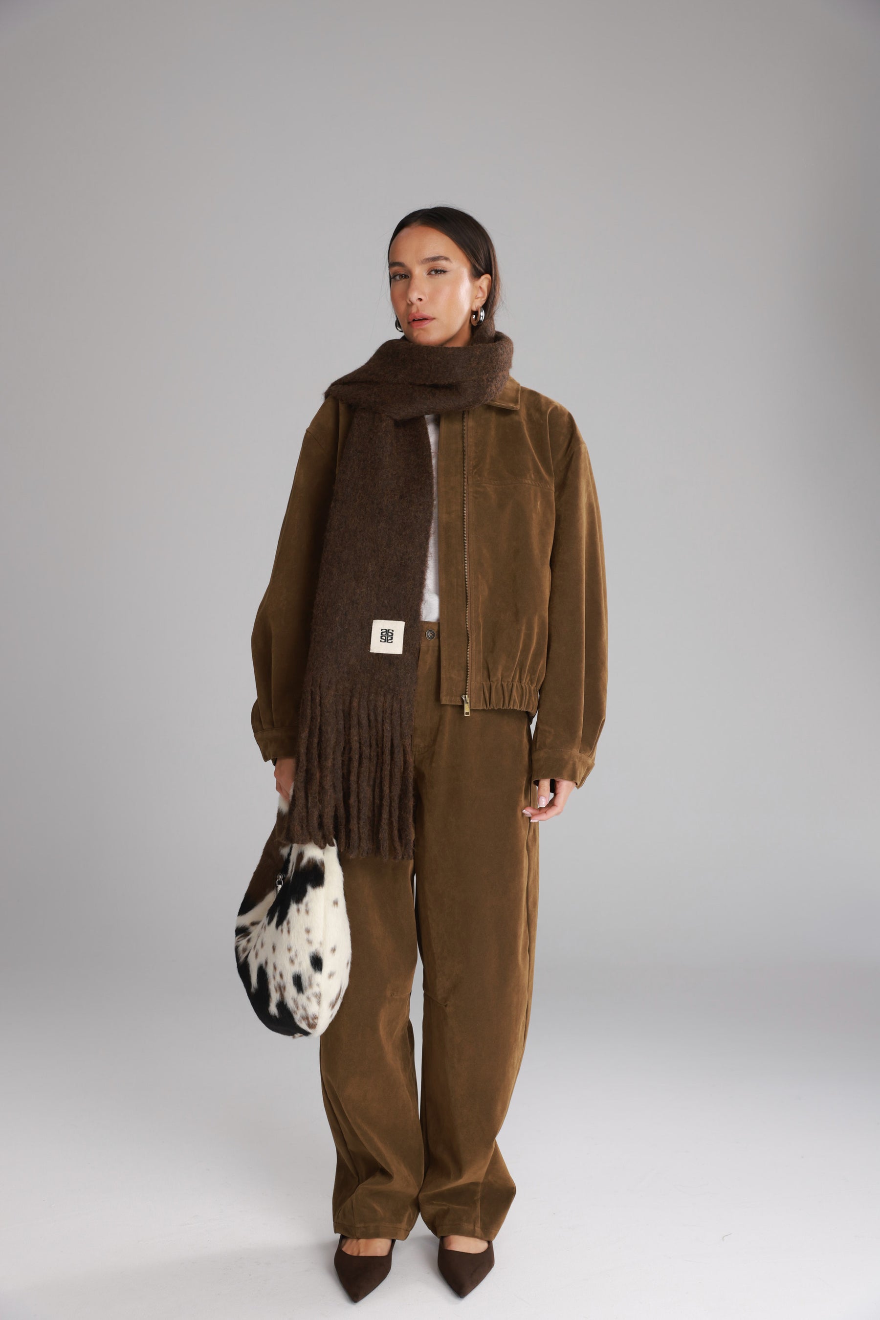 צעיף ננסי חום