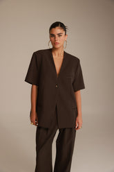 בלייזר אלכסנדרה חום כהה