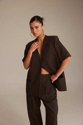 בלייזר אלכסנדרה חום כהה