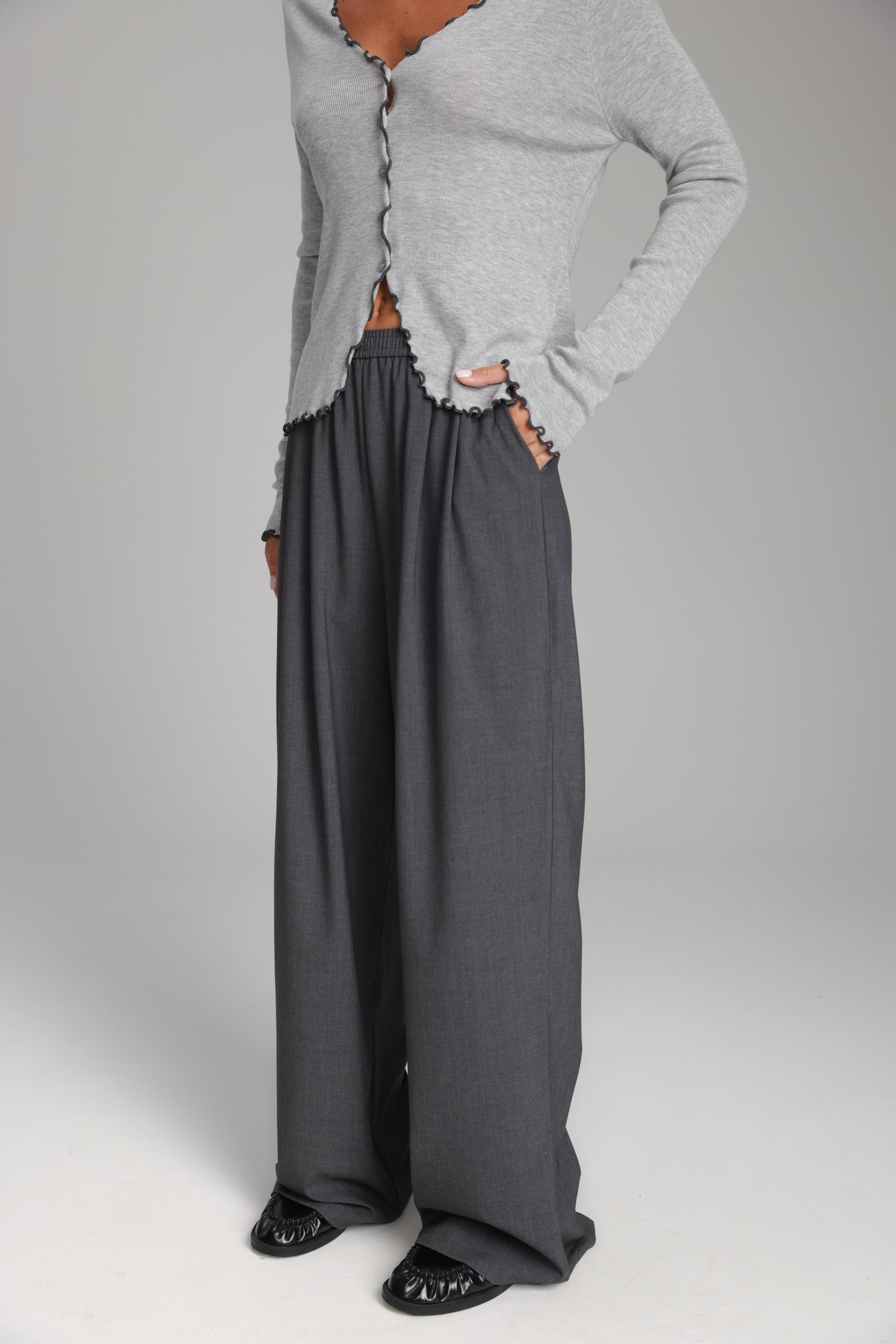 מכנסי קתרין אפורים