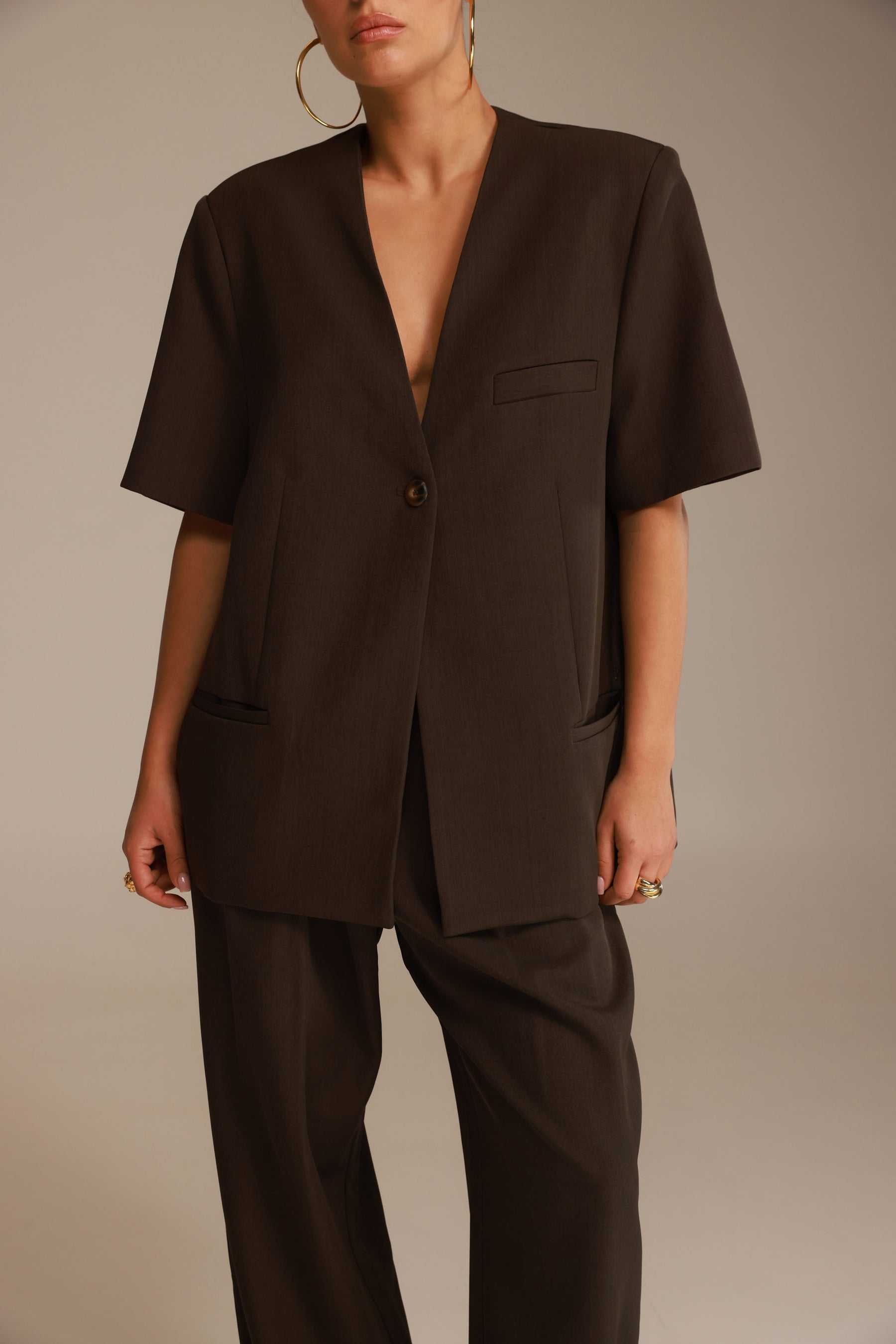 בלייזר אלכסנדרה חום כהה