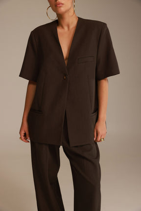 בלייזר אלכסנדרה חום כהה